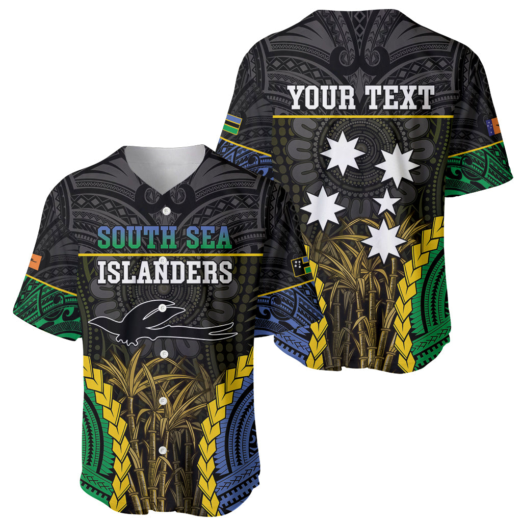 Personalised South Sea Islanders And New Ireland Baseball Jersey Kanakas Polynesian Pattern LT05 - Polynesian Pride