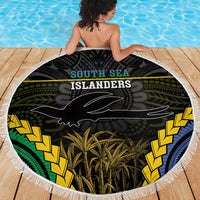 South Sea Islanders And New Ireland Beach Blanket Kanakas Polynesian Pattern LT05 - Polynesian Pride