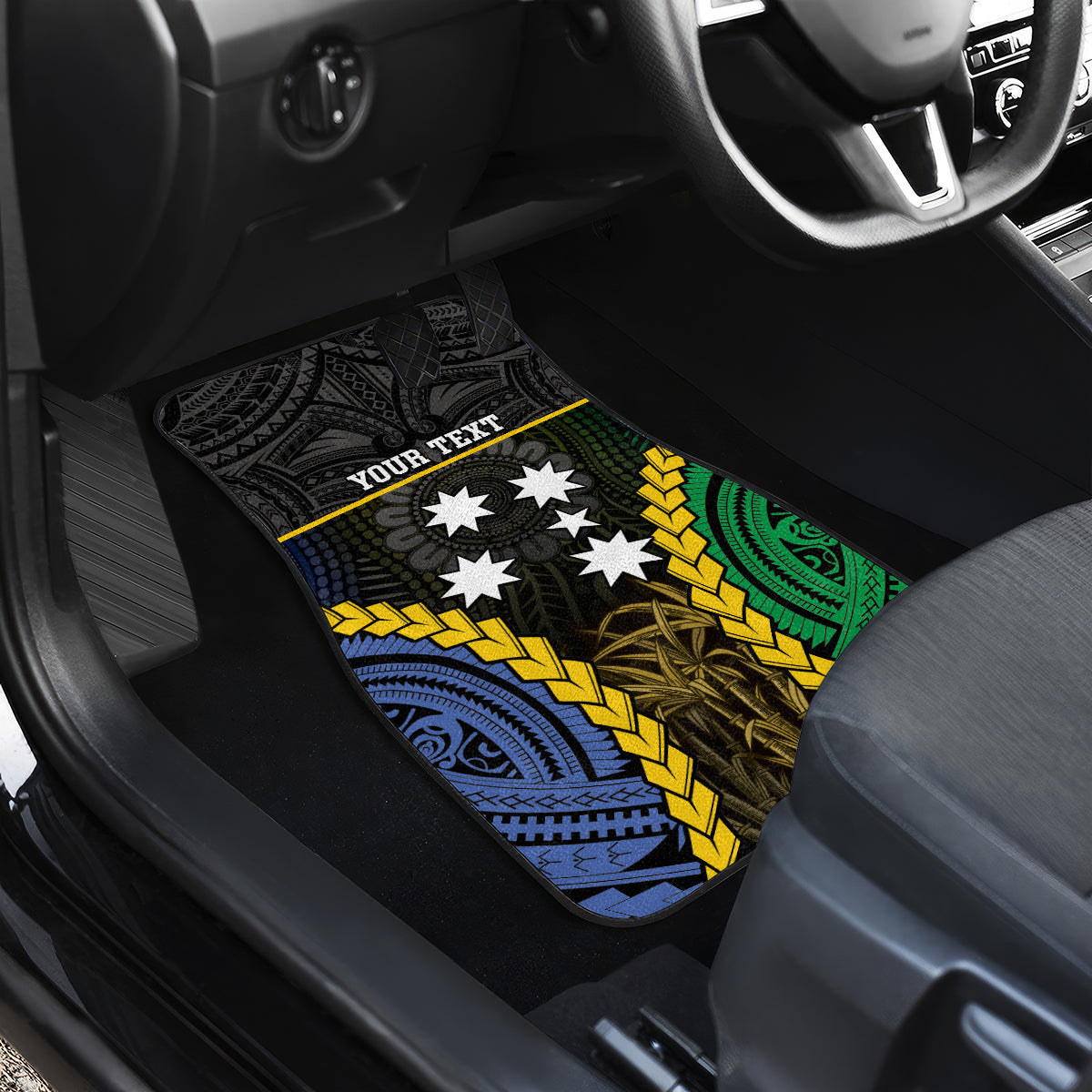 Personalised South Sea Islanders And New Ireland Car Mats Kanakas Polynesian Pattern LT05 - Polynesian Pride