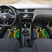 Personalised South Sea Islanders And New Ireland Car Mats Kanakas Polynesian Pattern LT05 Set 2pcs - Front Black - Polynesian Pride