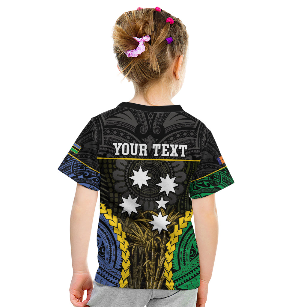 Personalised South Sea Islanders And New Ireland Kid T Shirt Kanakas Polynesian Pattern LT05 - Polynesian Pride