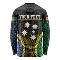 Personalised South Sea Islanders And New Ireland Long Sleeve Shirt Kanakas Polynesian Pattern LT05 - Polynesian Pride