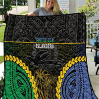 South Sea Islanders And New Ireland Quilt Kanakas Polynesian Pattern LT05 Black - Polynesian Pride