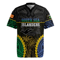 Personalised South Sea Islanders And New Ireland Rugby Jersey Kanakas Polynesian Pattern LT05 Black - Polynesian Pride