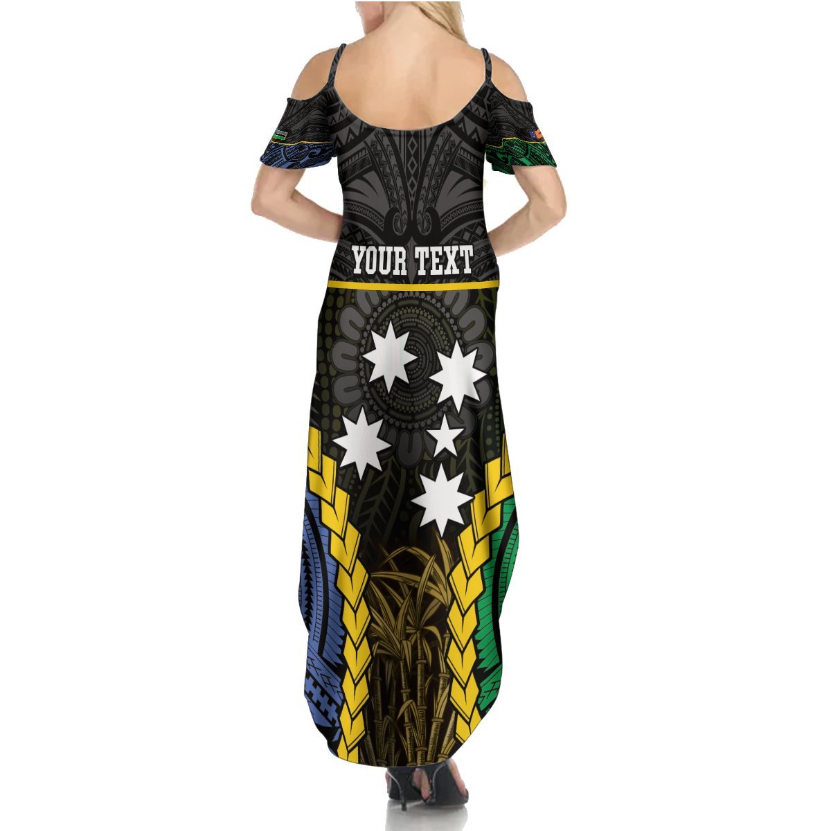 Personalised South Sea Islanders And New Ireland Summer Maxi Dress Kanakas Polynesian Pattern LT05 - Polynesian Pride