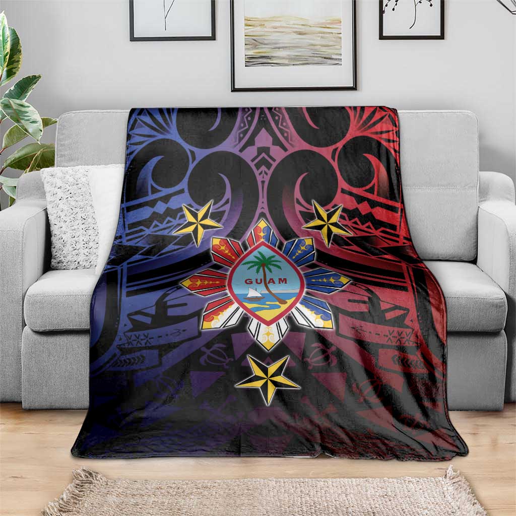 Philippines Guam Blanket Filipino Sun With Guaman Seal LT05 - Polynesian Pride