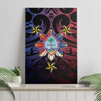 Philippines Guam Canvas Wall Art Filipino Sun With Guaman Seal LT05 - Polynesian Pride