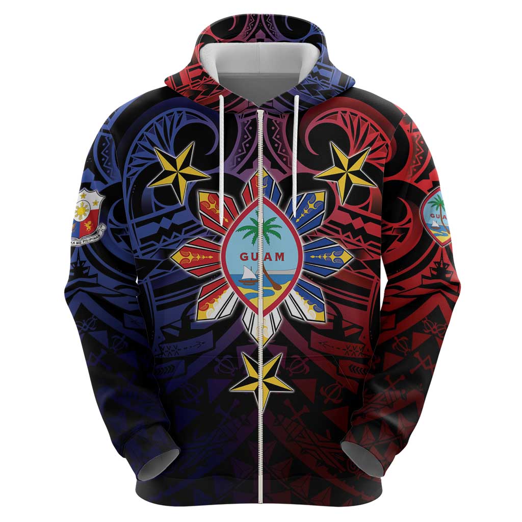 Philippines Guam Hoodie Filipino Sun With Guaman Seal LT05 - Polynesian Pride
