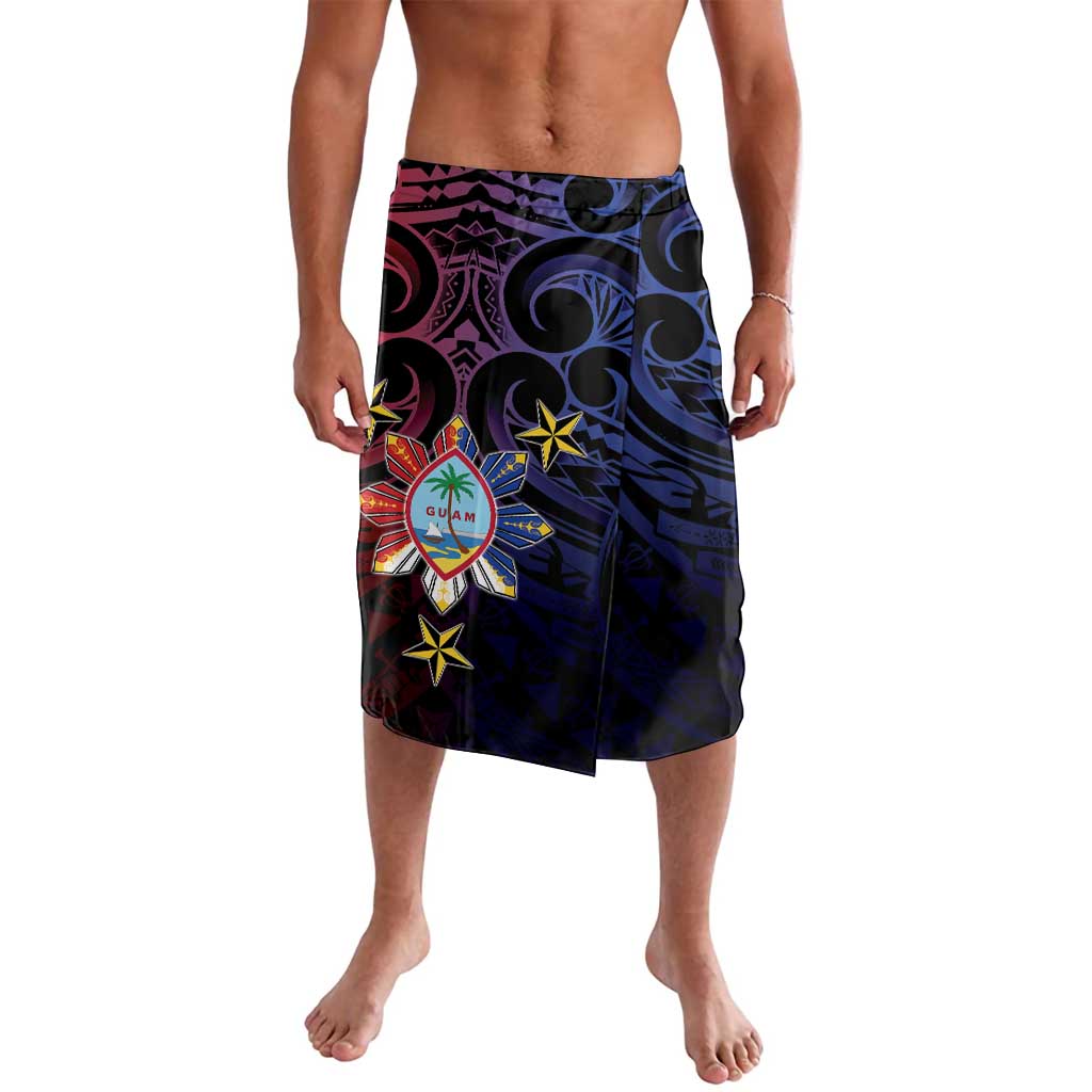 Philippines Guam Lavalava Filipino Sun With Guaman Seal LT05 Blue - Polynesian Pride
