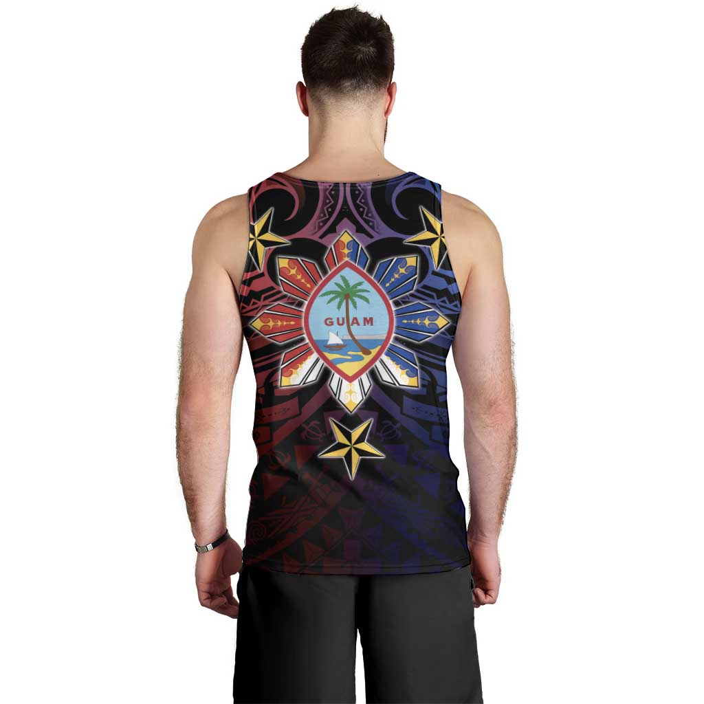 Philippines Guam Men Tank Top Filipino Sun With Guaman Seal LT05 - Polynesian Pride