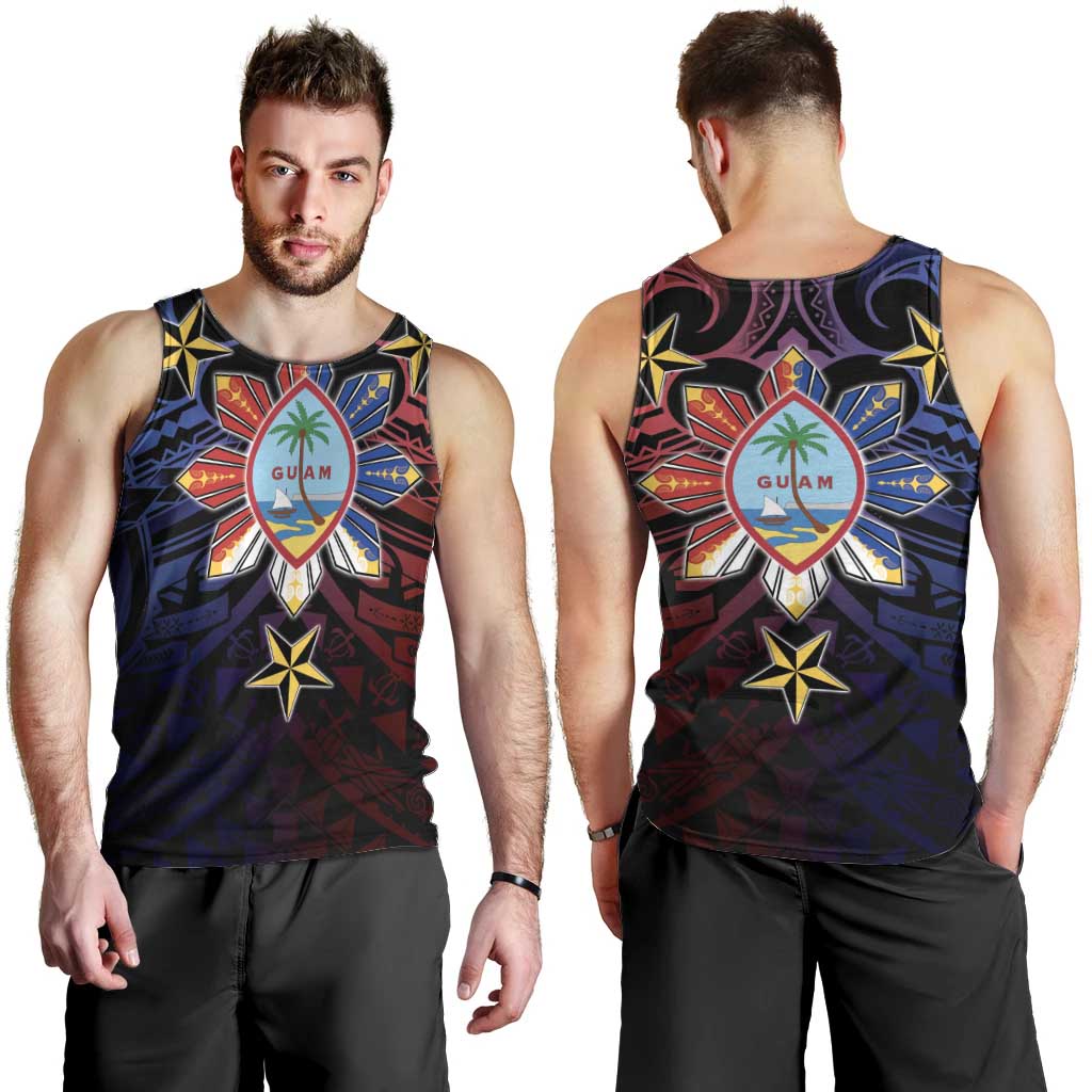 Philippines Guam Men Tank Top Filipino Sun With Guaman Seal LT05 - Polynesian Pride