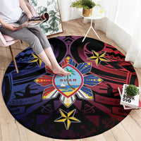 Philippines Guam Round Carpet Filipino Sun With Guaman Seal LT05 - Polynesian Pride