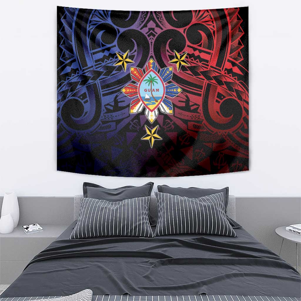 Philippines Guam Tapestry Filipino Sun With Guaman Seal LT05 - Polynesian Pride