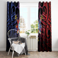 Philippines Guam Window Curtain Filipino Sun With Guaman Seal LT05 - Polynesian Pride