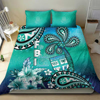 Fiji Born Indian Bedding Set Palm Paisley With Tapa Pattern LT05 - Polynesian Pride