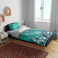 Fiji Born Indian Bedding Set Palm Paisley With Tapa Pattern LT05 - Polynesian Pride