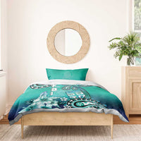 Fiji Born Indian Bedding Set Palm Paisley With Tapa Pattern LT05 - Polynesian Pride