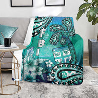 Fiji Born Indian Blanket Palm Paisley With Tapa Pattern LT05 - Polynesian Pride