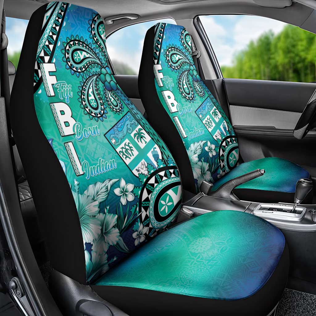 Fiji Born Indian Car Seat Cover Palm Paisley With Tapa Pattern LT05 - Polynesian Pride