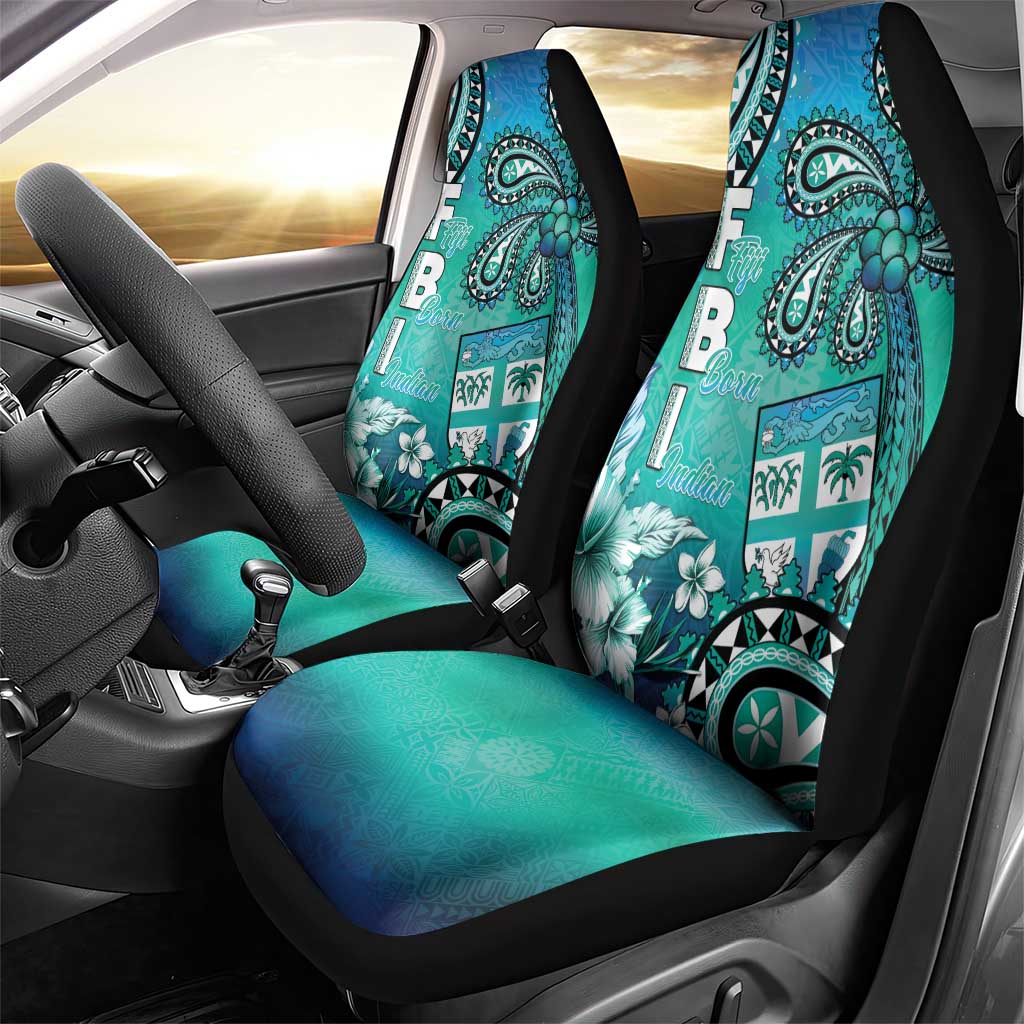 Fiji Born Indian Car Seat Cover Palm Paisley With Tapa Pattern LT05 - Polynesian Pride