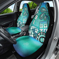 Fiji Born Indian Car Seat Cover Palm Paisley With Tapa Pattern LT05 - Polynesian Pride