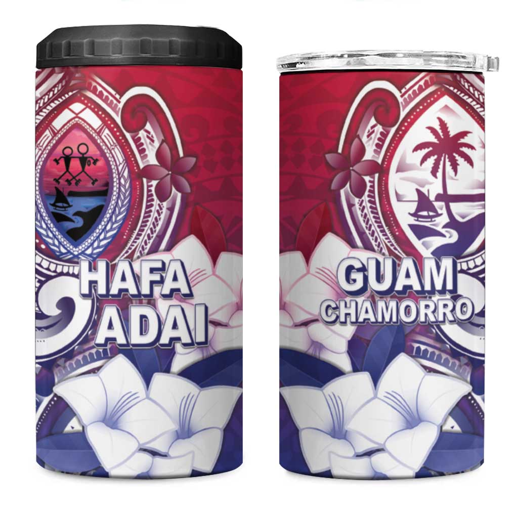 Guam Gadao 4 in 1 Can Cooler Tumbler Hafa Adai Micronesian Tribal Pattern LT05 One Size: 16 oz Red - Polynesian Pride