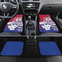 Guam Gadao Car Mats Hafa Adai Micronesian Tribal Pattern LT05 Set 4pcs Red - Polynesian Pride