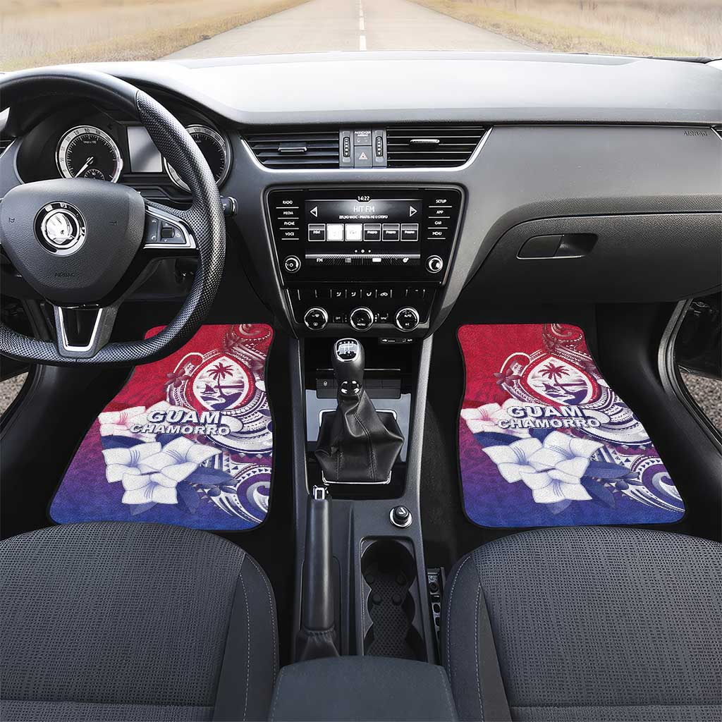 Guam Gadao Car Mats Hafa Adai Micronesian Tribal Pattern LT05 Set 2pcs - Front Red - Polynesian Pride