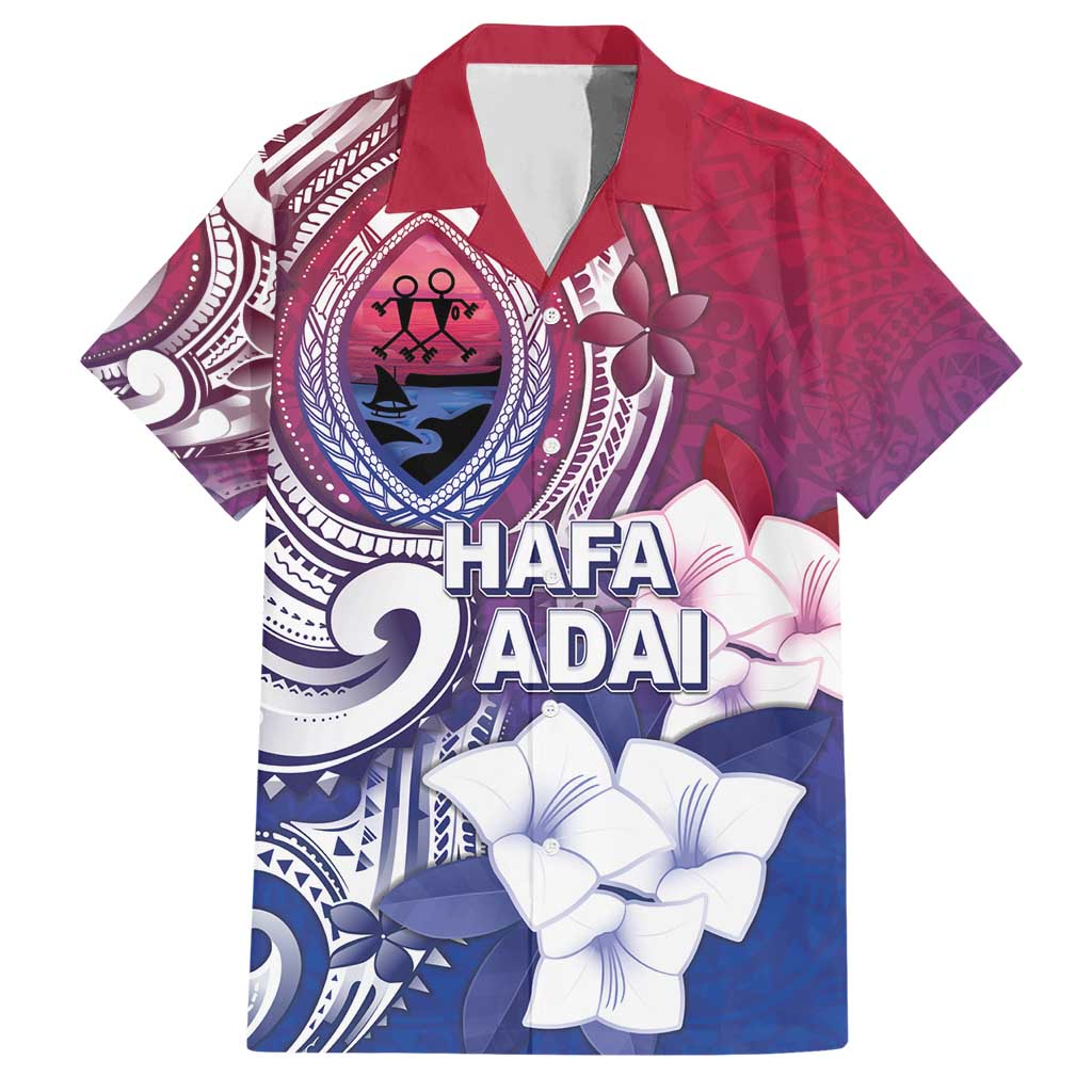 Guam Gadao Hawaiian Shirt Hafa Adai Micronesian Tribal Pattern LT05 Red - Polynesian Pride