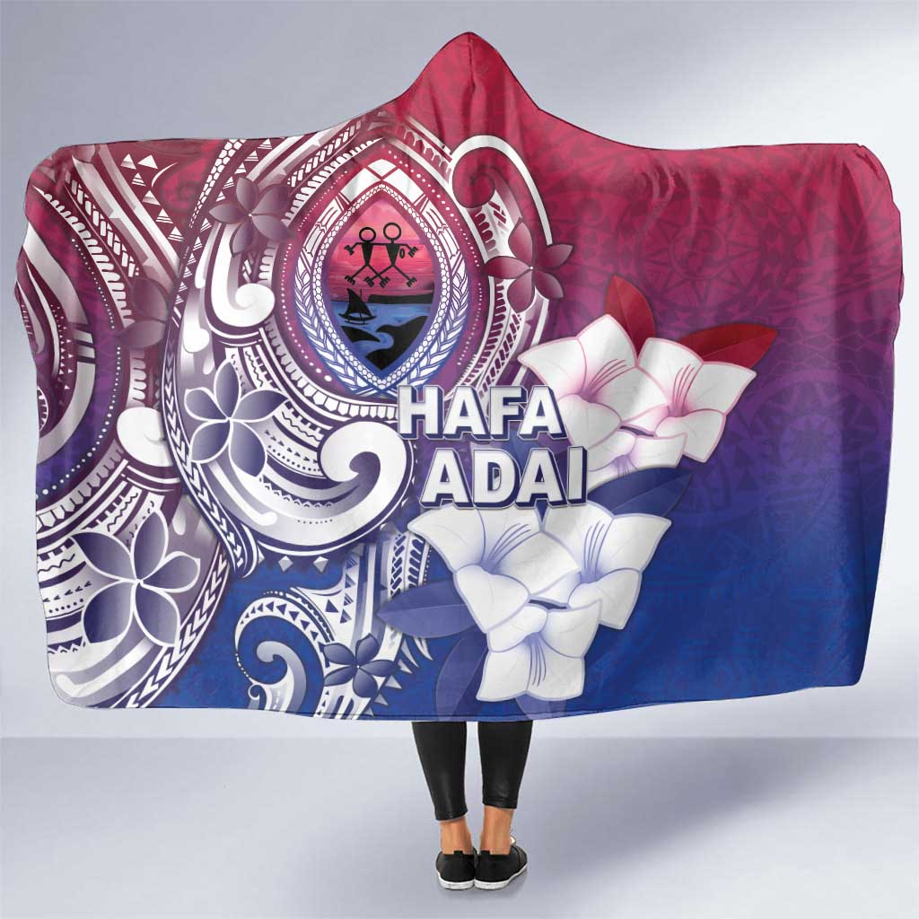 Guam Gadao Hooded Blanket Hafa Adai Micronesian Tribal Pattern LT05 One Size Red - Polynesian Pride