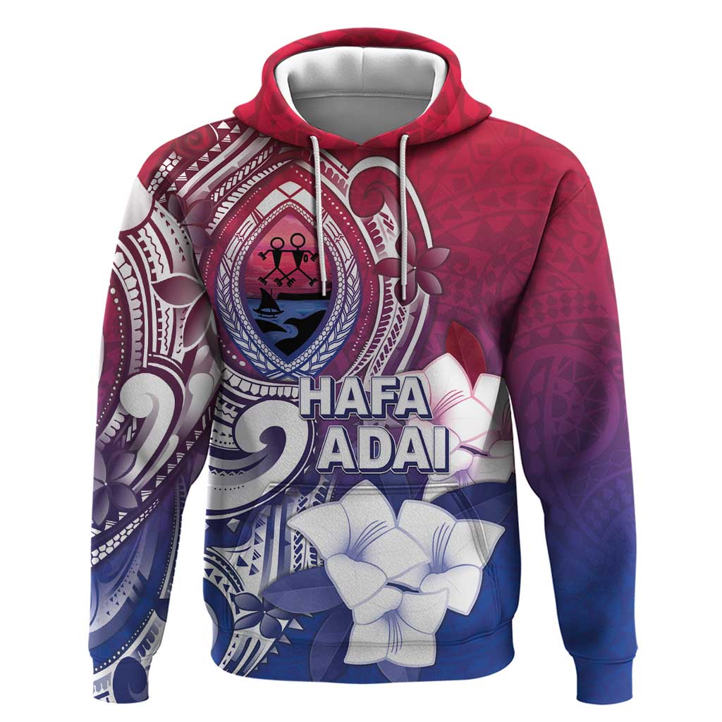 Guam Gadao Hoodie Hafa Adai Micronesian Tribal Pattern LT05 Pullover Hoodie Red - Polynesian Pride
