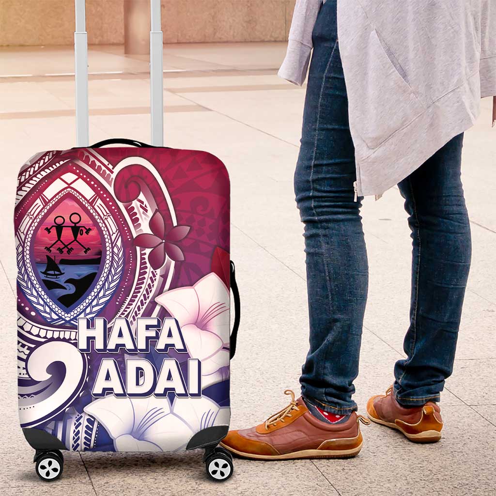 Guam Gadao Luggage Cover Hafa Adai Micronesian Tribal Pattern LT05 Red - Polynesian Pride