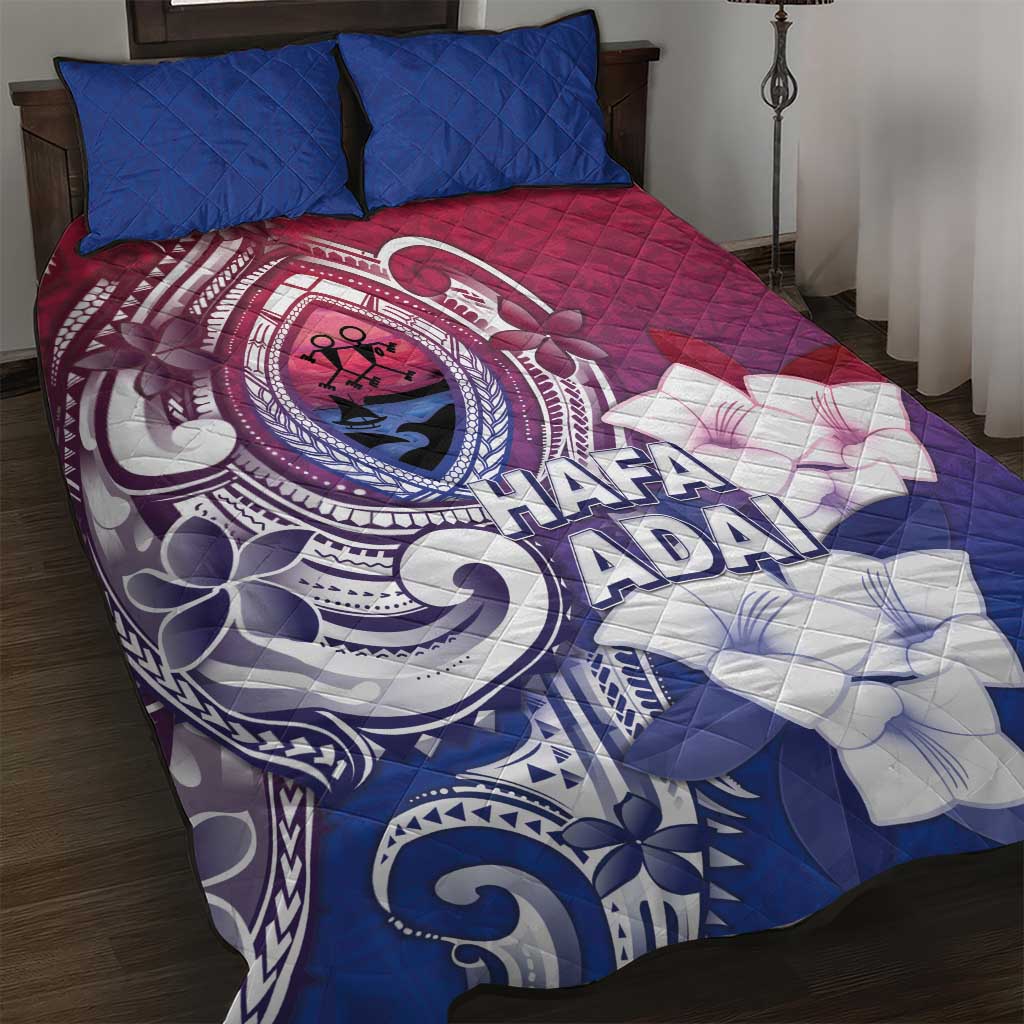 Guam Gadao Quilt Bed Set Hafa Adai Micronesian Tribal Pattern LT05 Red - Polynesian Pride