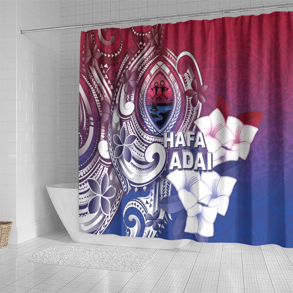 Guam Gadao Shower Curtain Hafa Adai Micronesian Tribal Pattern LT05 - Polynesian Pride