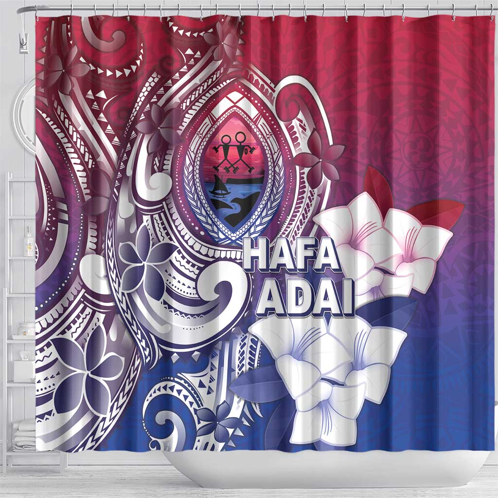 Guam Gadao Shower Curtain Hafa Adai Micronesian Tribal Pattern LT05 - Polynesian Pride