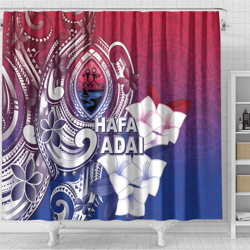 Guam Gadao Shower Curtain Hafa Adai Micronesian Tribal Pattern LT05 - Polynesian Pride