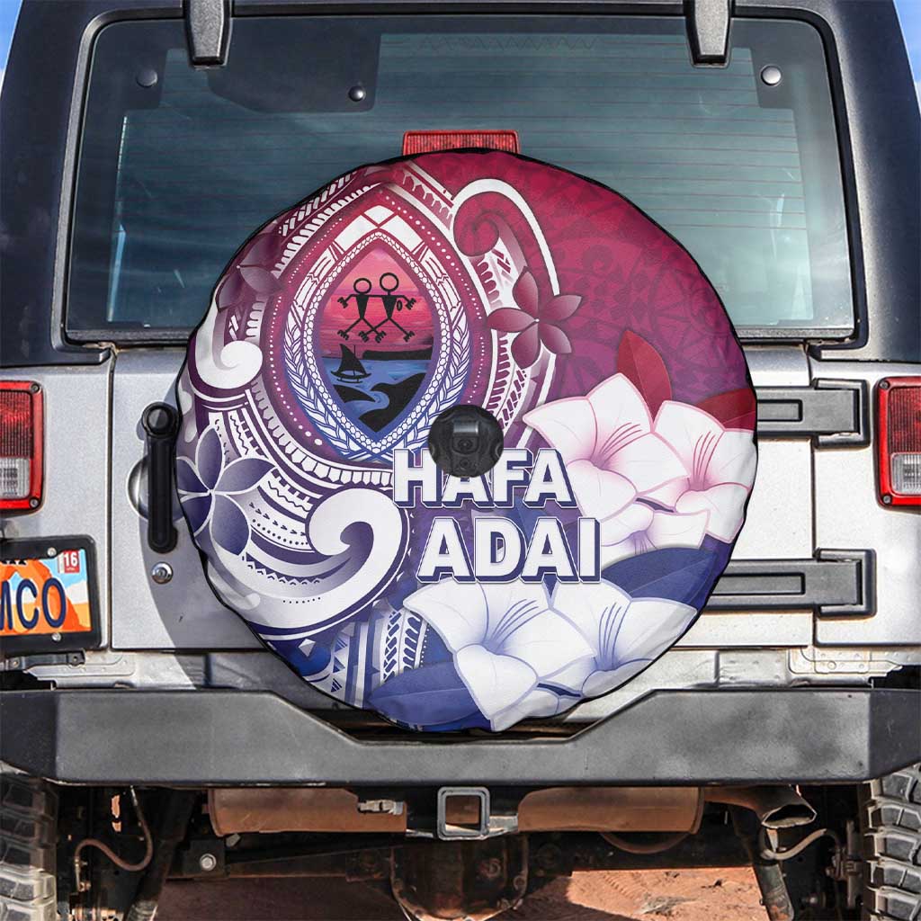 Guam Gadao Spare Tire Cover Hafa Adai Micronesian Tribal Pattern LT05 Red - Polynesian Pride