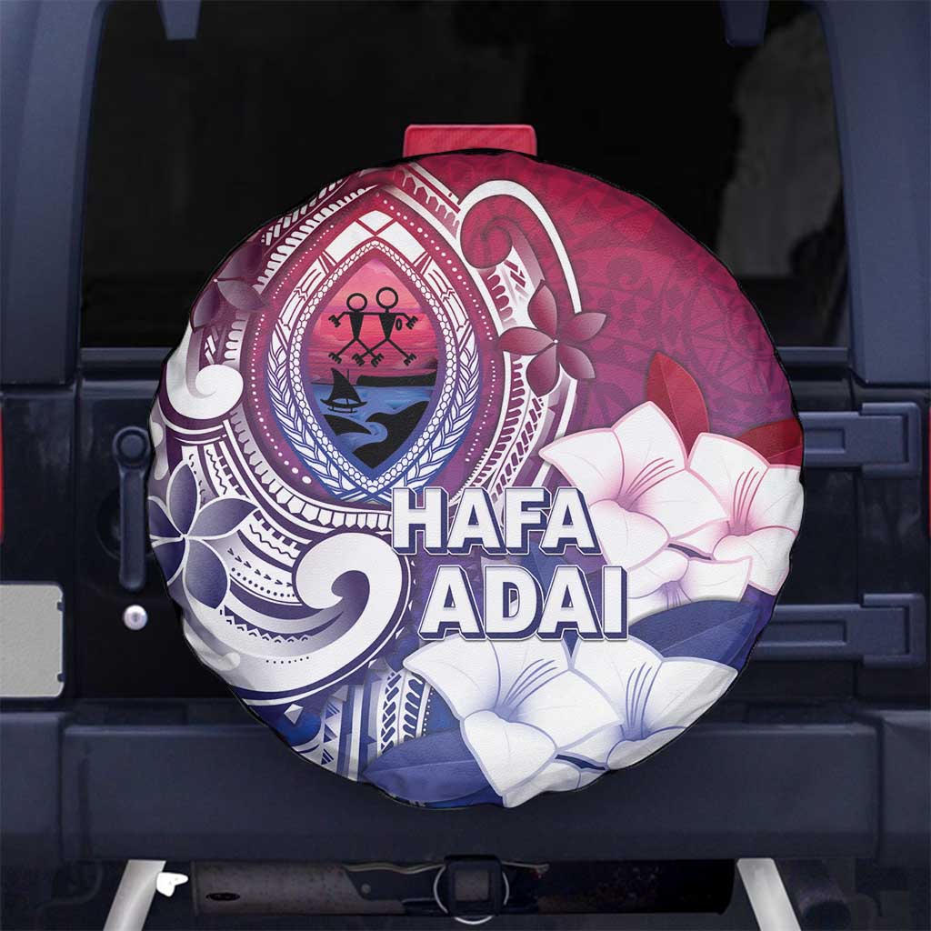 Guam Gadao Spare Tire Cover Hafa Adai Micronesian Tribal Pattern LT05 No hole Red - Polynesian Pride