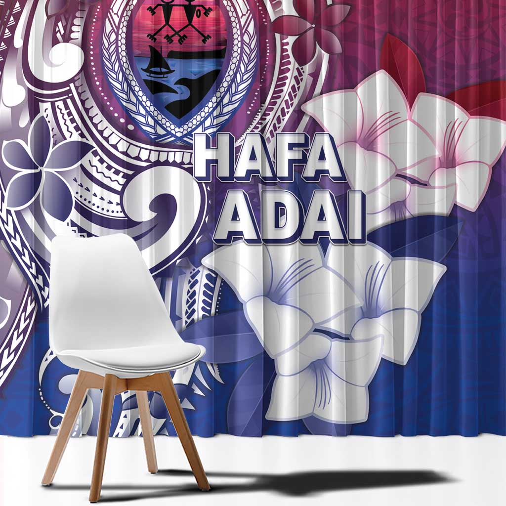 Guam Gadao Window Curtain Hafa Adai Micronesian Tribal Pattern LT05 - Polynesian Pride