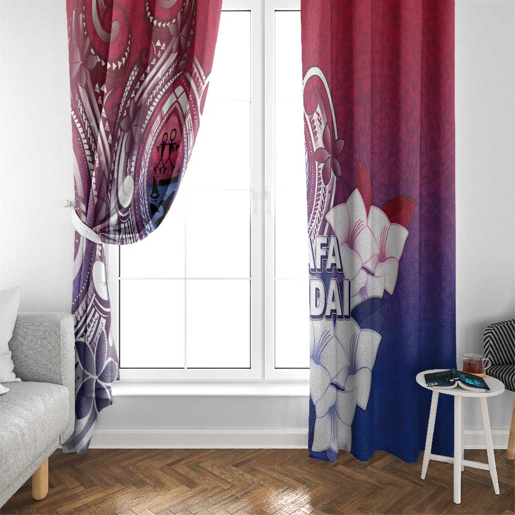 Guam Gadao Window Curtain Hafa Adai Micronesian Tribal Pattern LT05 - Polynesian Pride