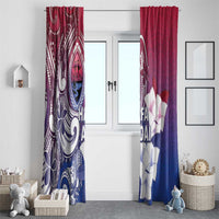 Guam Gadao Window Curtain Hafa Adai Micronesian Tribal Pattern LT05 - Polynesian Pride
