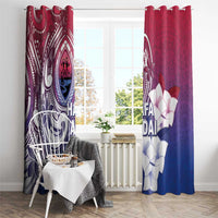 Guam Gadao Window Curtain Hafa Adai Micronesian Tribal Pattern LT05 - Polynesian Pride