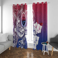 Guam Gadao Window Curtain Hafa Adai Micronesian Tribal Pattern LT05 With Grommets Red - Polynesian Pride