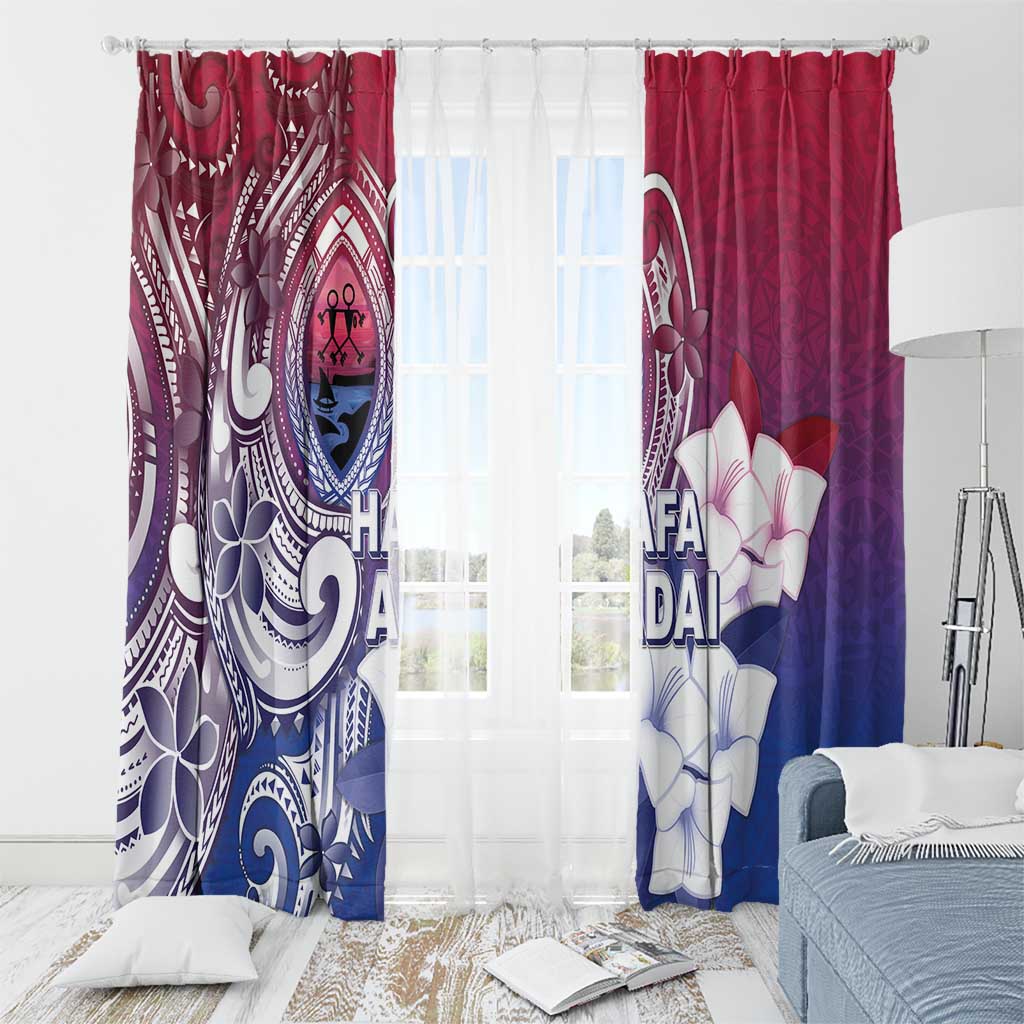 Guam Gadao Window Curtain Hafa Adai Micronesian Tribal Pattern LT05 - Polynesian Pride