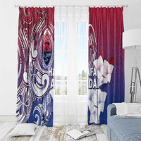 Guam Gadao Window Curtain Hafa Adai Micronesian Tribal Pattern LT05 - Polynesian Pride