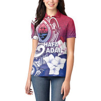 Guam Gadao Women Polo Shirt Hafa Adai Micronesian Tribal Pattern LT05 - Polynesian Pride