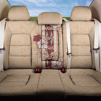 Tonga Language Week Back Car Seat Cover Hibiscus Tongan Ngatu Pattern LT05 One Size Beige - Polynesian Pride