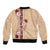 Tonga Language Week Bomber Jacket Hibiscus Tongan Ngatu Pattern