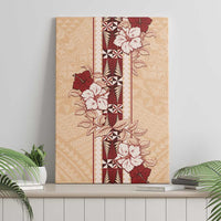 Tonga Language Week Canvas Wall Art Hibiscus Tongan Ngatu Pattern LT05 - Polynesian Pride