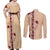 Tonga Language Week Couples Matching Off Shoulder Maxi Dress and Long Sleeve Button Shirt Hibiscus Tongan Ngatu Pattern